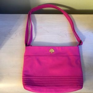 New Kate Spade Bright Pink Nylon Shoulder Bag